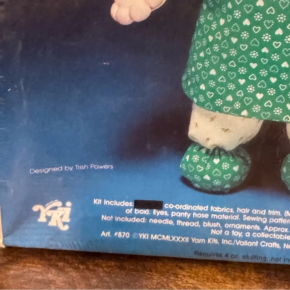Lemon Drop Doll Kit #873 YKI Valiant‎ Crafts Soft Sculpture Craft Kit USA